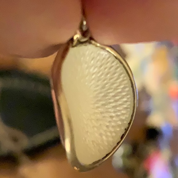 Ivan Holth Sterling Norway White Enamel Guilloche Screw Back Earrings Vintage - Picture 7 of 10